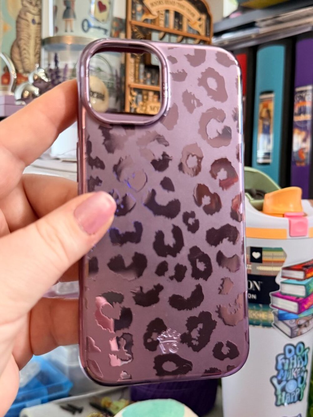 iPhone 14 Amethyst Purple Leopard Case by Velvet Caviar